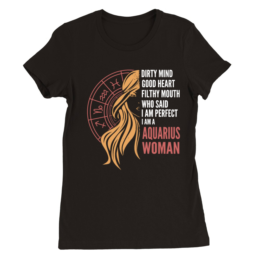 Aquarius Woman Premium Womens Crewneck T-shirt