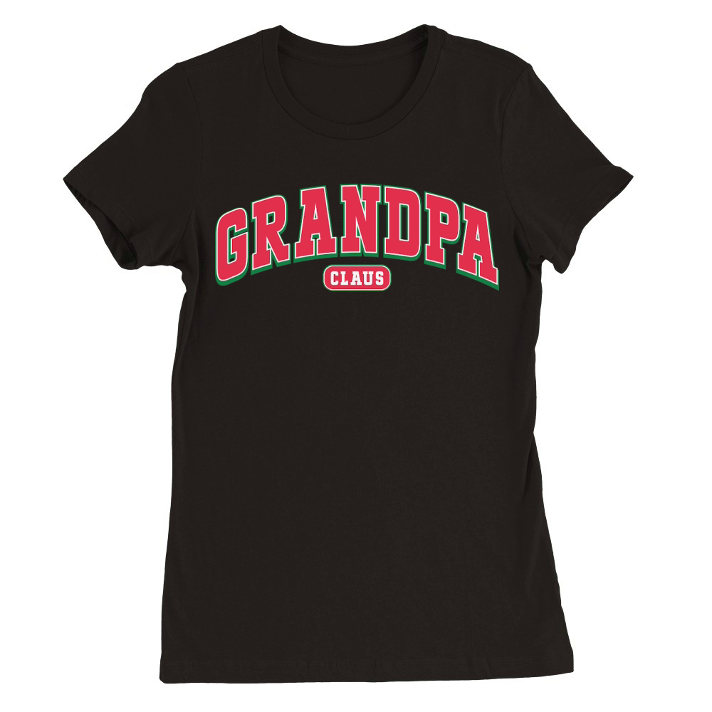 Christmas Retro grandpa claus Premium Womens Crewneck T-shirt