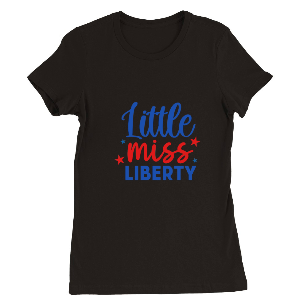 Little miss liberty Premium Womens Crewneck T-shirt