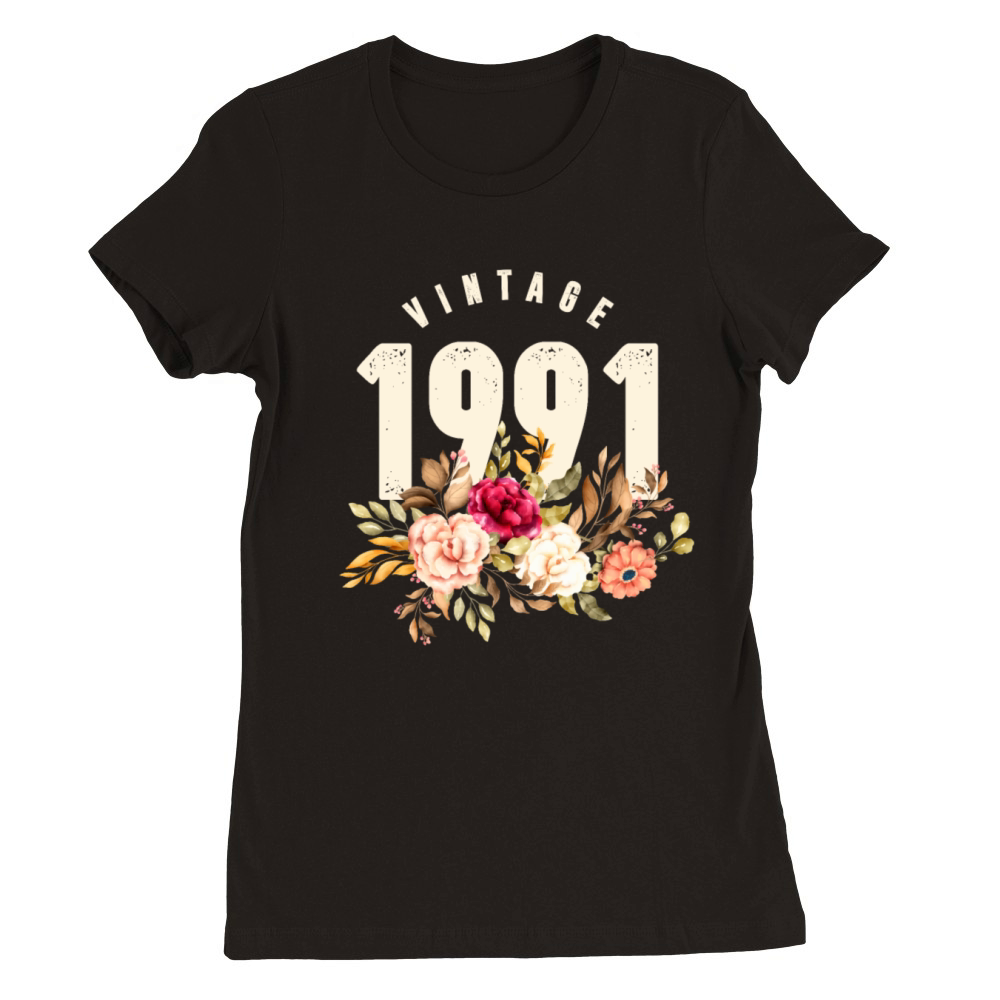 Vintage 1991 30th Birthday Est 1991 Premium Womens Crewneck T-shirt