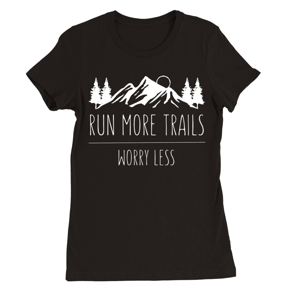 Vintage Trail Running Run More Trail Retro For Run Premium Womens Crewneck T-shirt