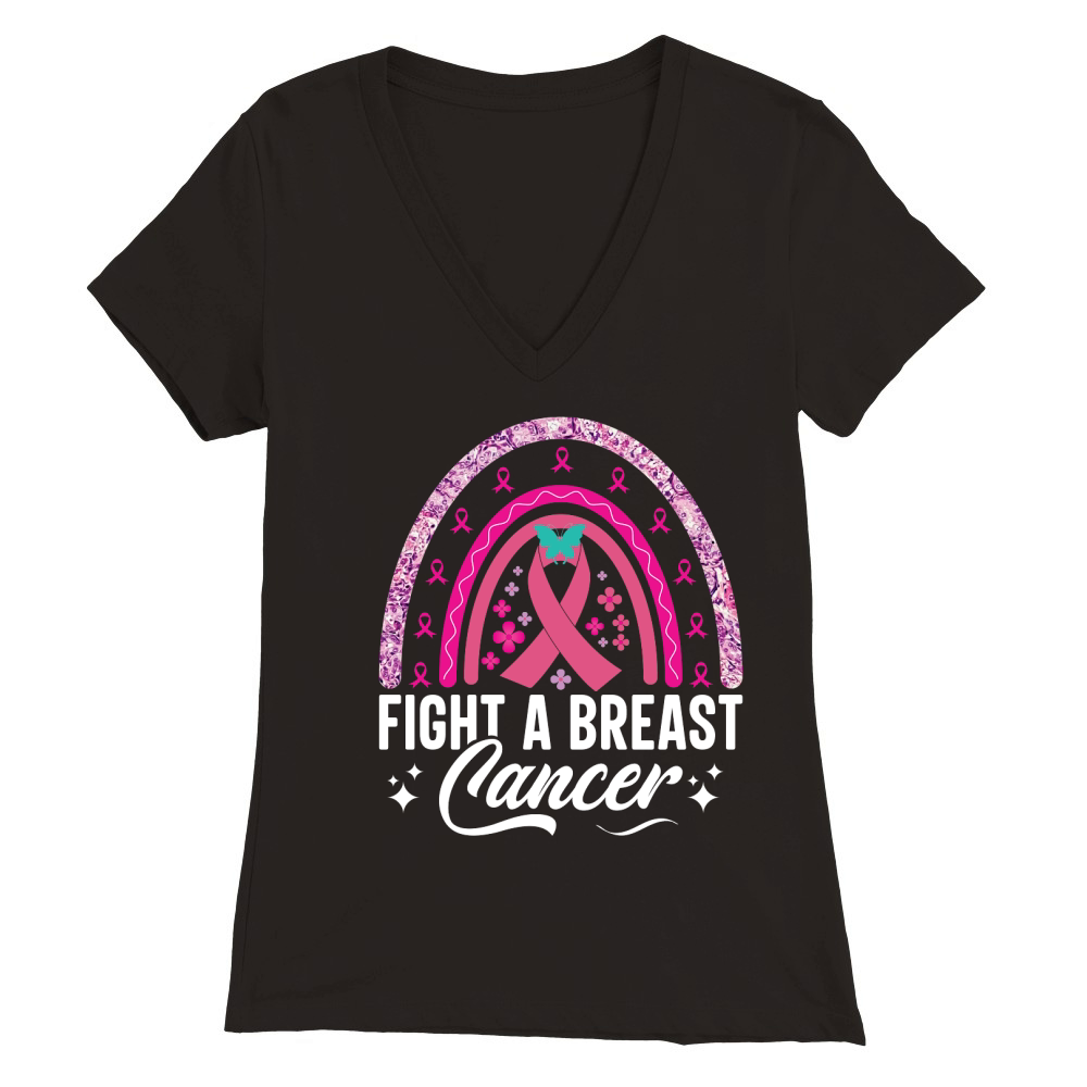Fight a breast cancer Premium Womens V-Neck T-shirt