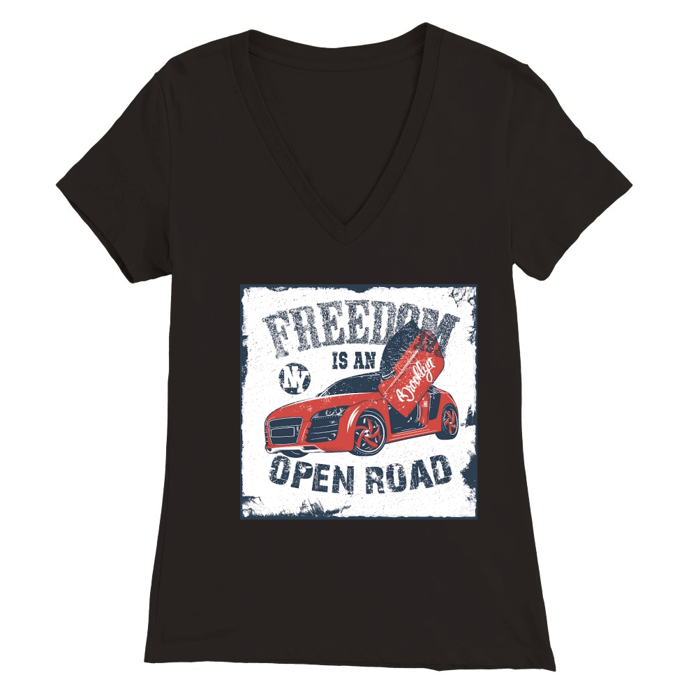 Vintage Car 11 Premium Womens V-Neck T-shirt
