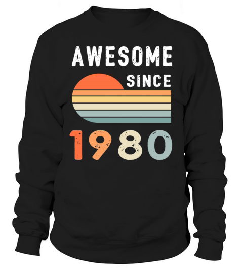 1980 Birthday Retro Vintage Gift Sweatshirt Unisex