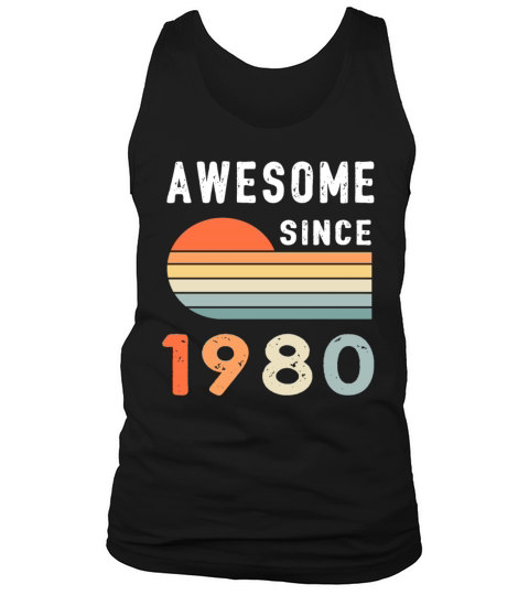 1980 Birthday Retro Vintage Gift Tank Top Unisex