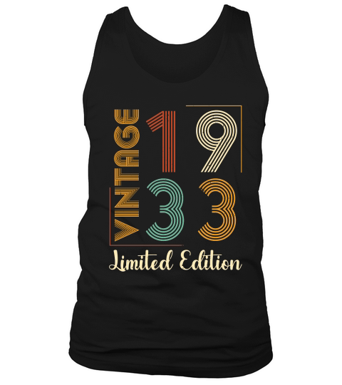 Vintage 1933 Limited Edition Birthday Tank Top Unisex