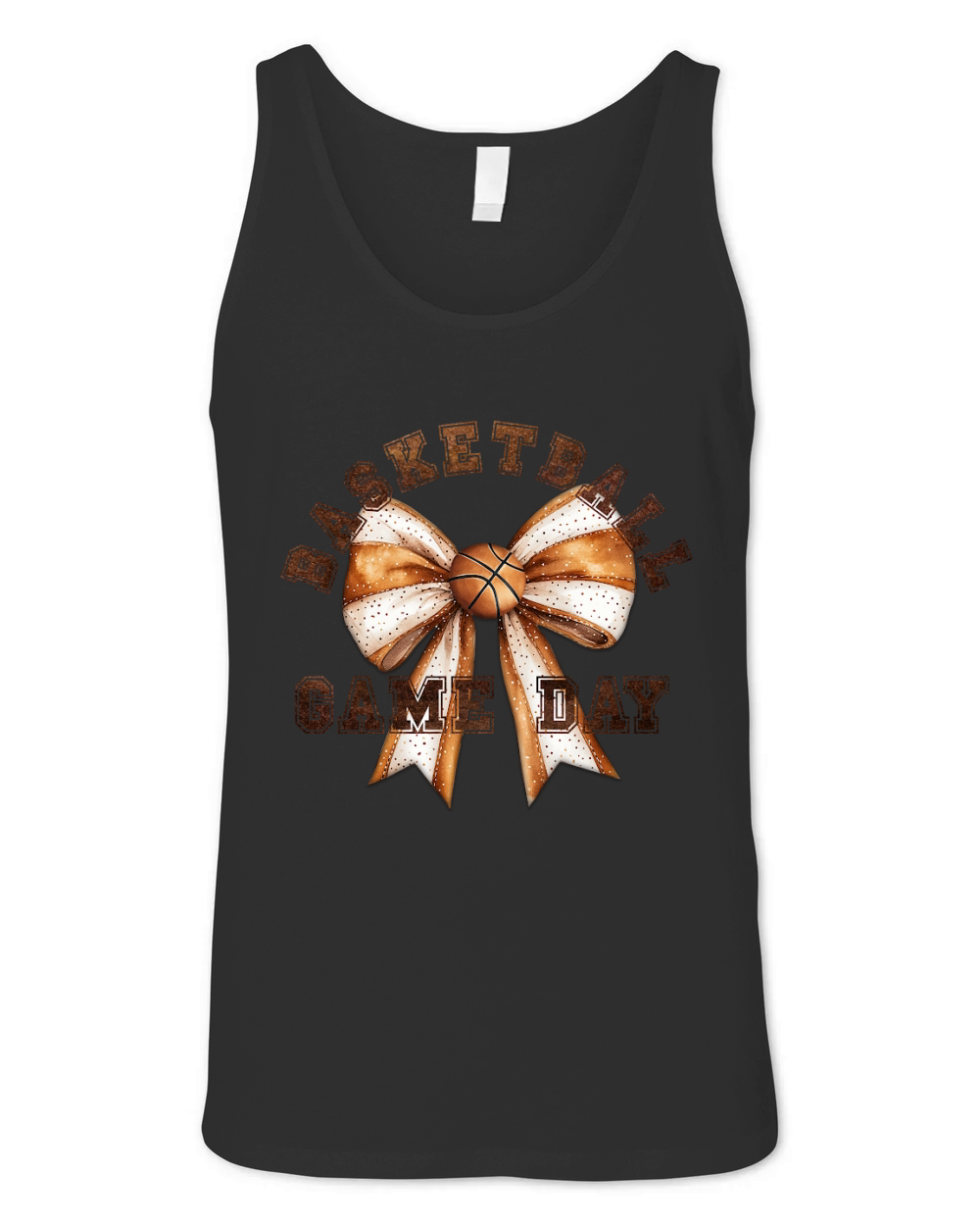 Basketball Game day bow 02 Unisex Jersey Tank