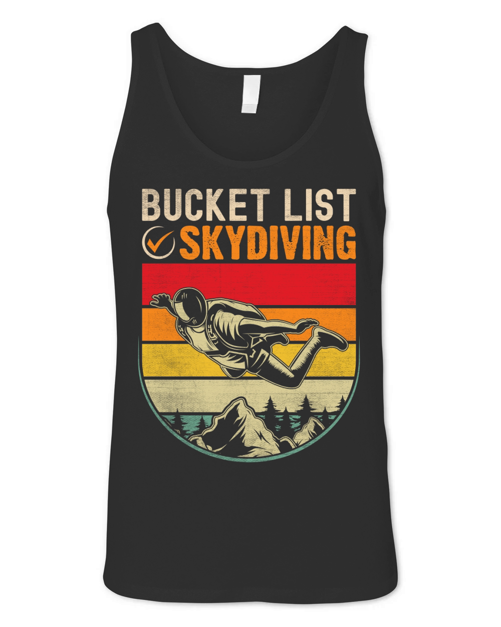 Bucket list skydiving 02 Unisex Jersey Tank