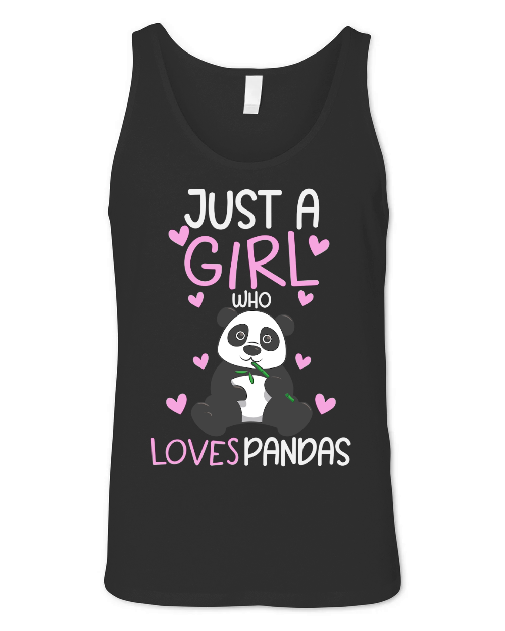 Just A Girl Who Loves Pandas Fun Cute Baby Panda Lover Unisex Jersey Tank