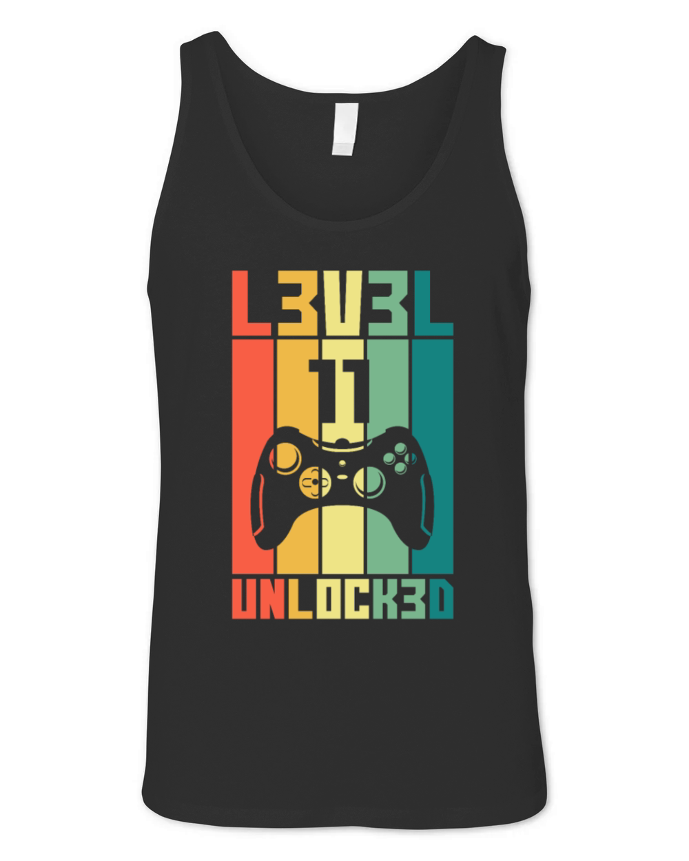 Level 11 Unlocked Vintage Gamer 11th Birthday Gift Unisex Jersey Tank