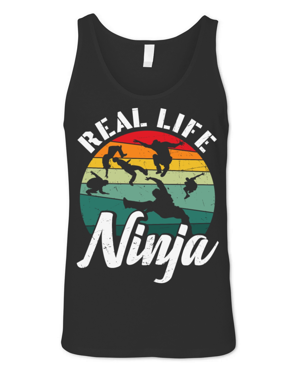 Parkour Real Life Ninja Gym Retro Vintage Unisex Jersey Tank