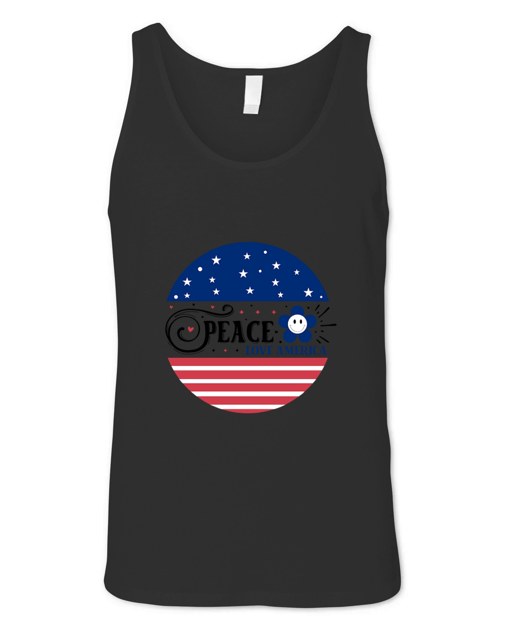 Peace Love America 03 Unisex Jersey Tank