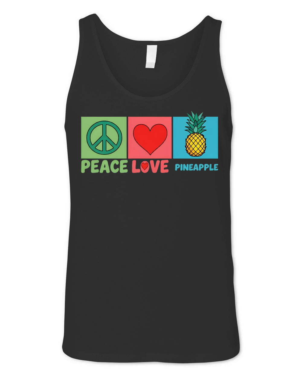 Peace Love Pineapple 1 Unisex Jersey Tank