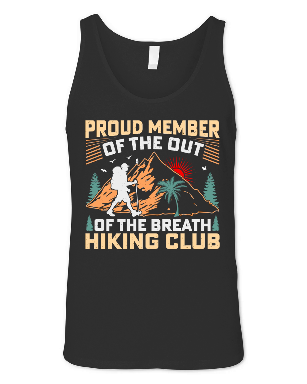 Proud Member Vintage Hiking Club Unisex Jersey Tank