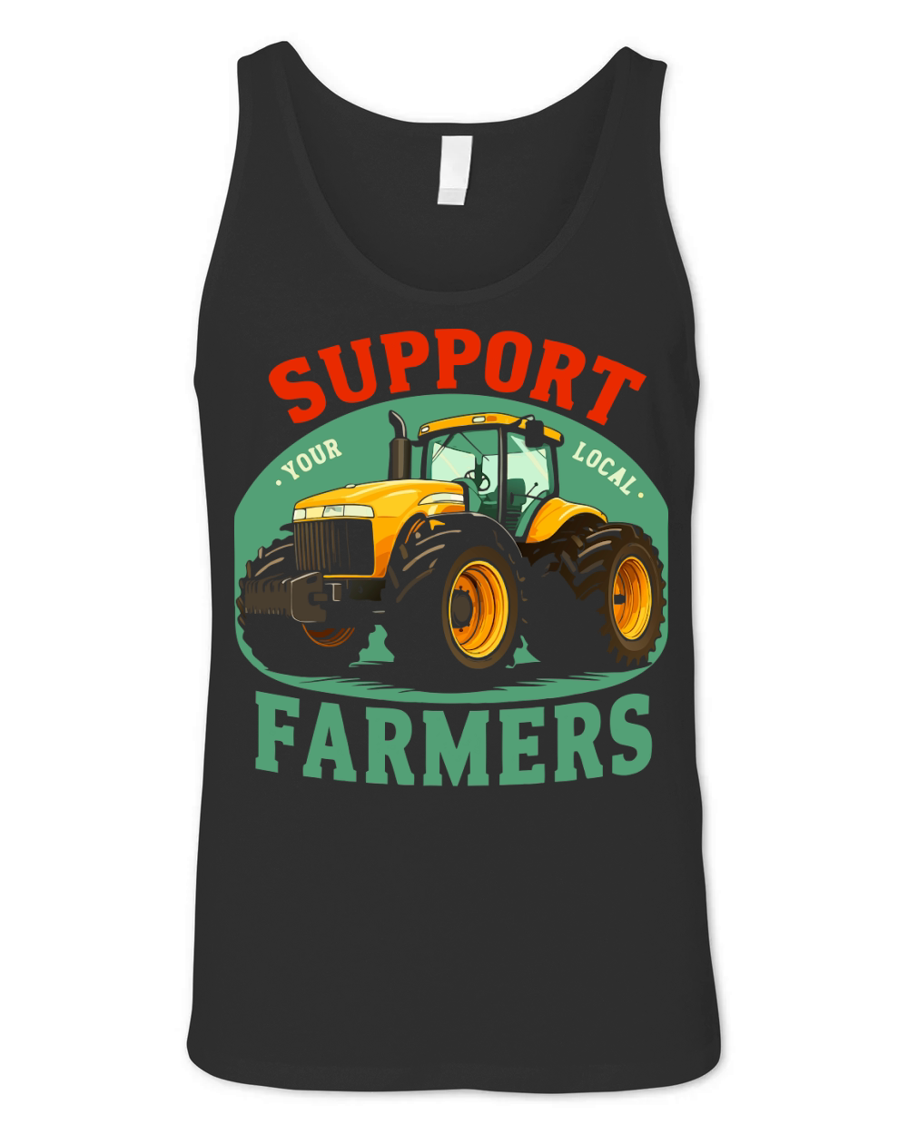 Support Farmer Tractor Your Local Unisex Jersey Tank