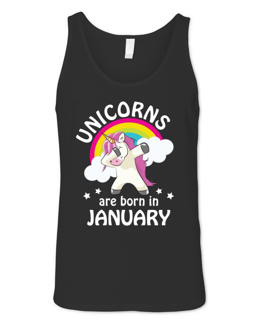 Unicorns are Born in January Unisex Jersey Tank