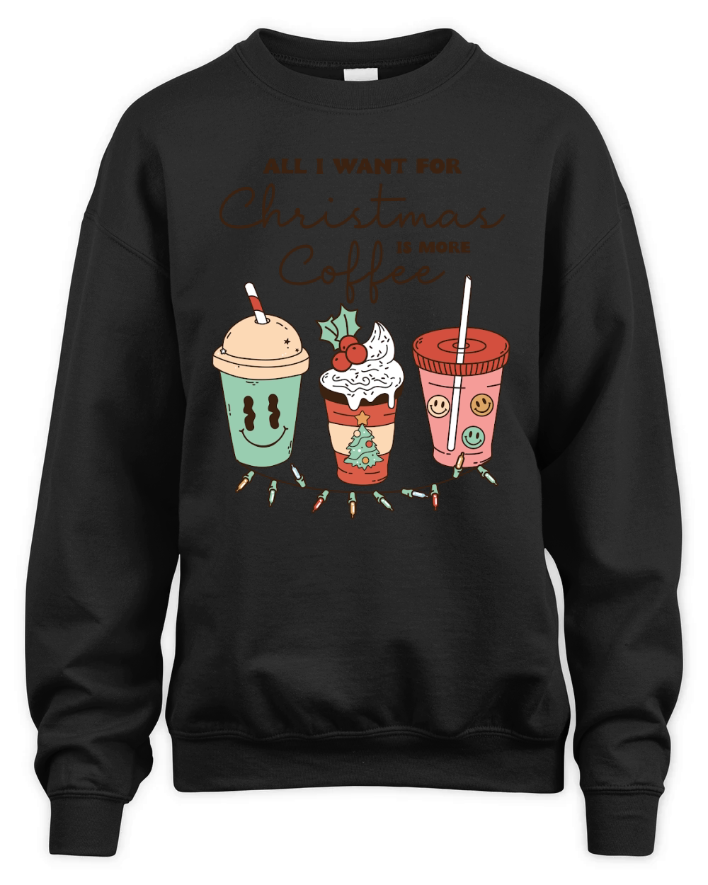 All i want for christmas is more coffee Unisex Premium Crewneck Sweatshirt