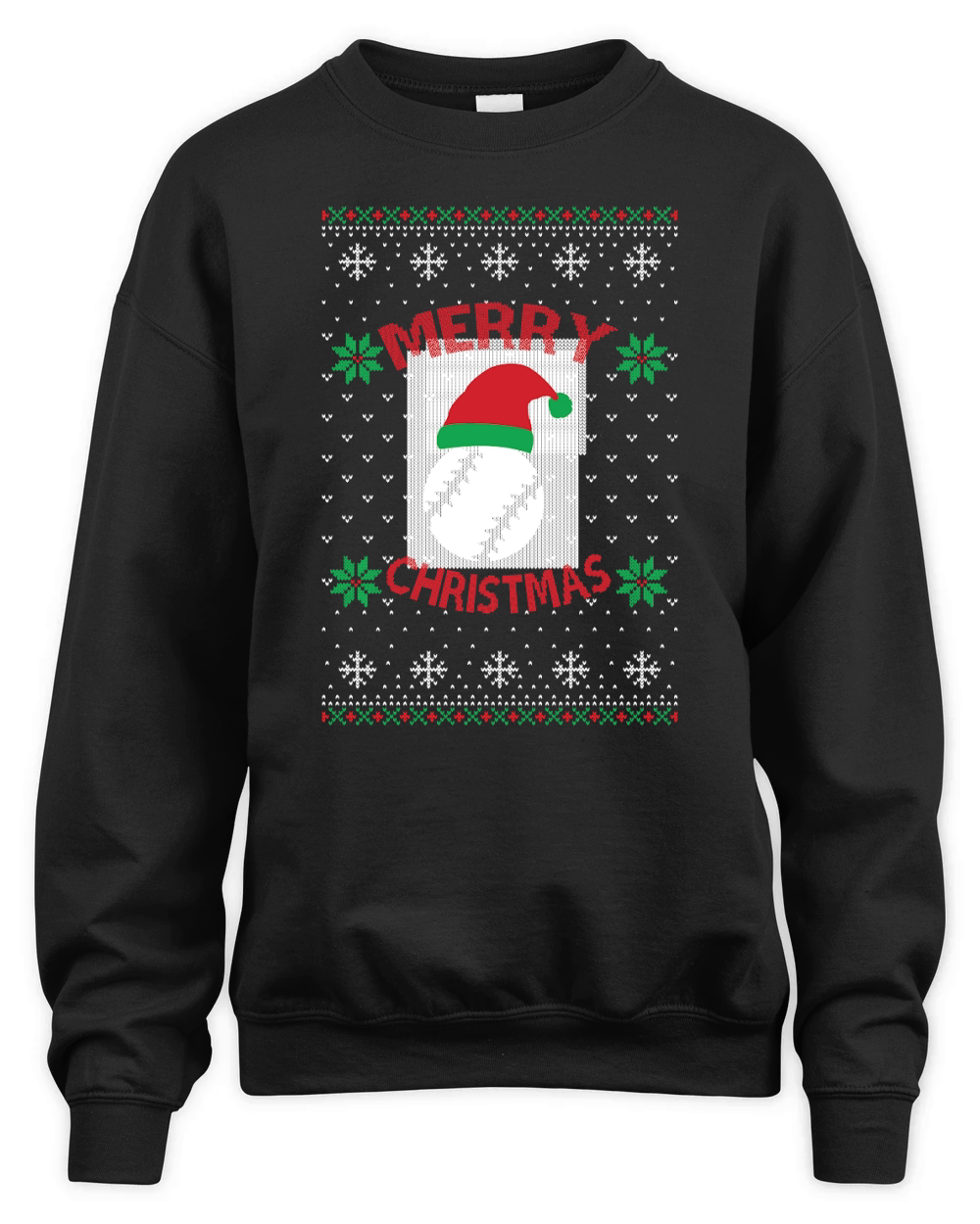 Merry Christmas baseball ugly Unisex Premium Crewneck Sweatshirt