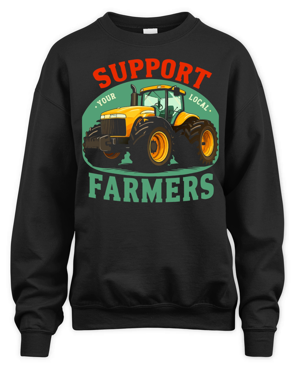 Support Farmer Tractor Your Local Unisex Premium Crewneck Sweatshirt