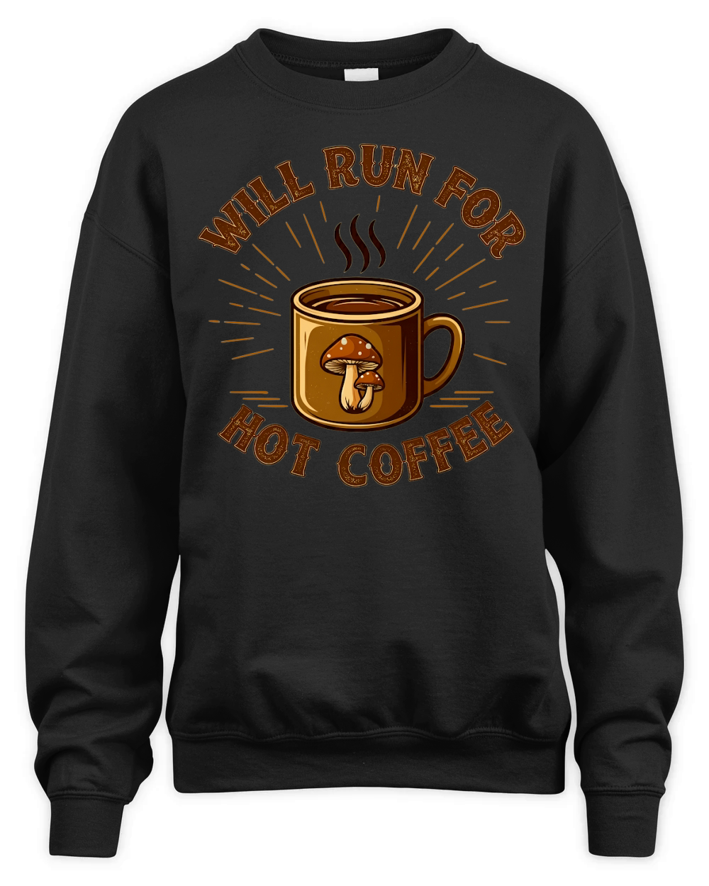 will run for hot coffee Unisex Premium Crewneck Sweatshirt