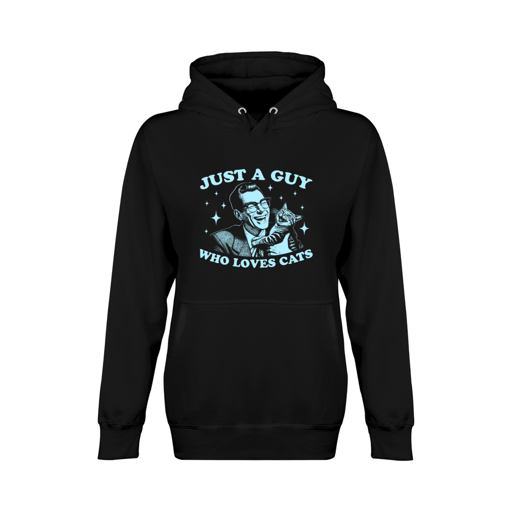 Just A Guy Who Loves Cats D Sky Unisex Premium Pullover Hoodie