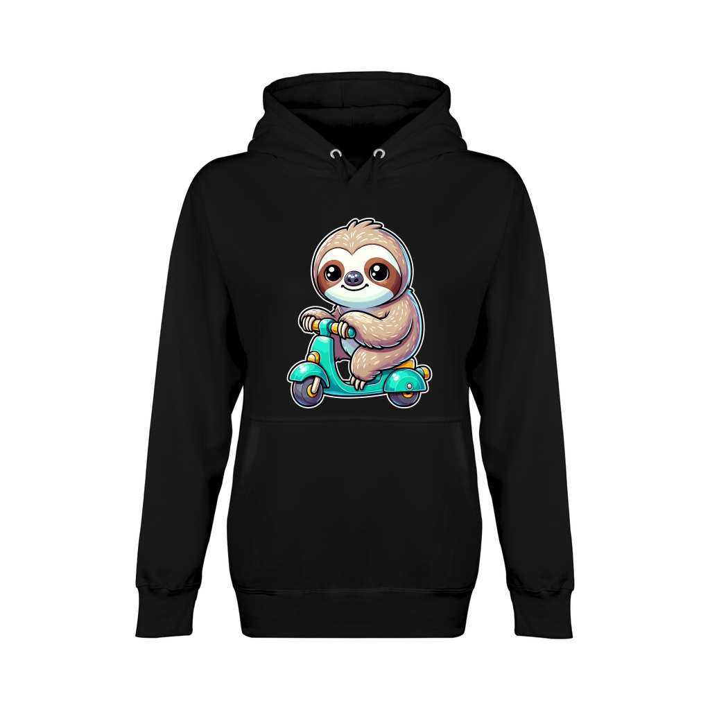Sloth Riding Scooter 7 Unisex Premium Pullover Hoodie