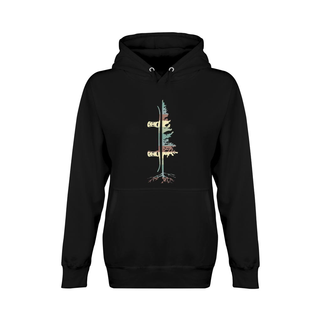 Vintage Pine Snowboard Snowboarding Gift Unisex Premium Pullover Hoodie