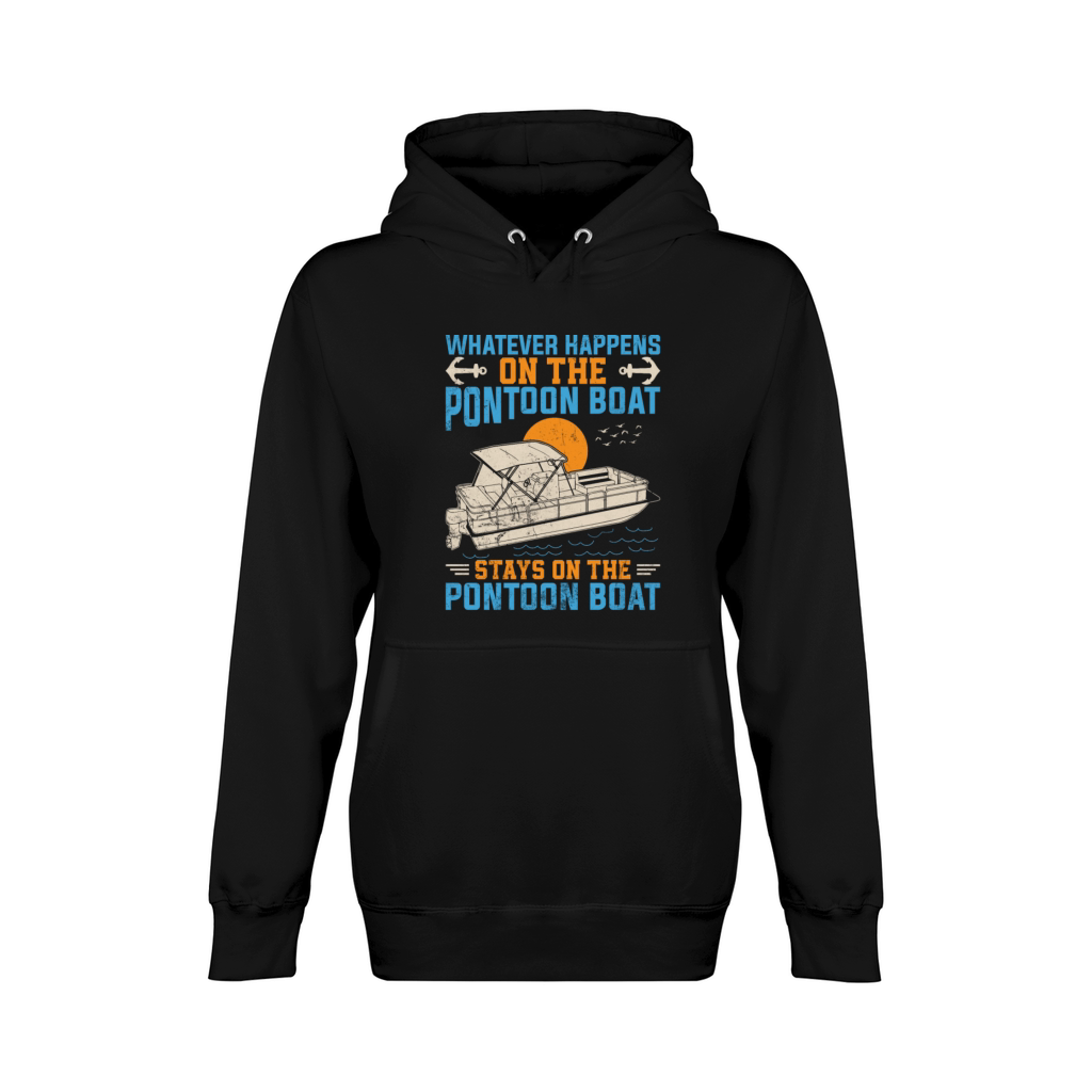 What Happens on the Pontoon Boat - Pontoon Captain Unisex Premium Pullover Hoodie