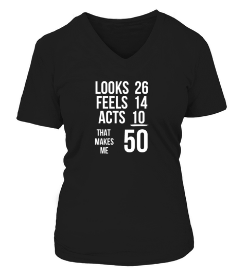 50th Birthday V-neck T-Shirt Woman