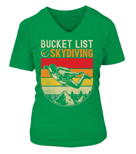 Bucket list skydiving 02 V-neck T-Shirt Woman