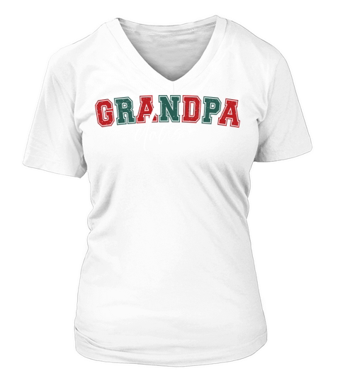 Grandpa Claus white V-neck T-Shirt Woman