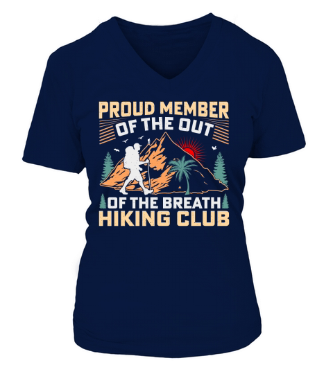 Proud Member Vintage Hiking Club V-neck T-Shirt Woman