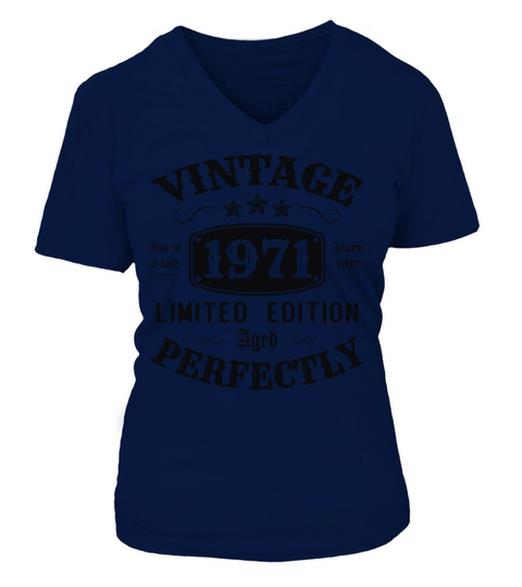 Vintage 1971 Limited Edition Aged Perfectly V-neck T-Shirt Woman