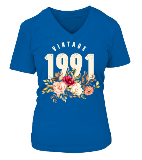 Vintage 1991 30th Birthday Est 1991 V-neck T-Shirt Woman