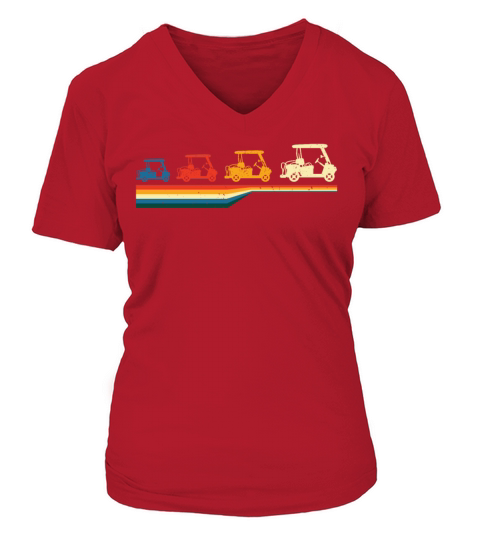 Vintage Golf Shirt - Golf Caddy Shirt - Golf Cart V-neck T-Shirt Woman