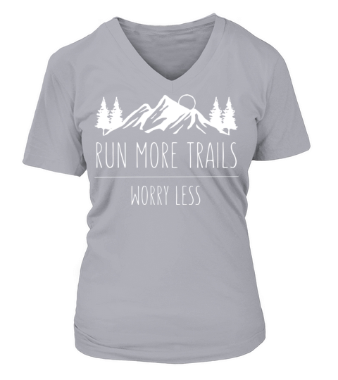 Vintage Trail Running Run More Trail Retro For Run V-neck T-Shirt Woman