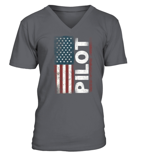 Airplane Pilot Vintage Pilot V-Neck T-shirt