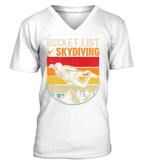 Bucket list skydiving 02 V-Neck T-shirt