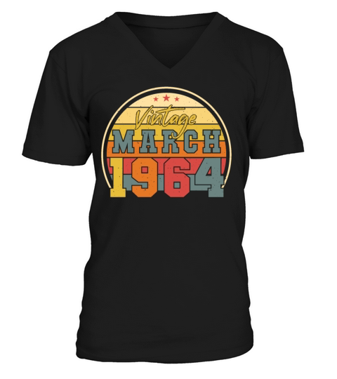 March 1964 Vintage V-Neck T-shirt