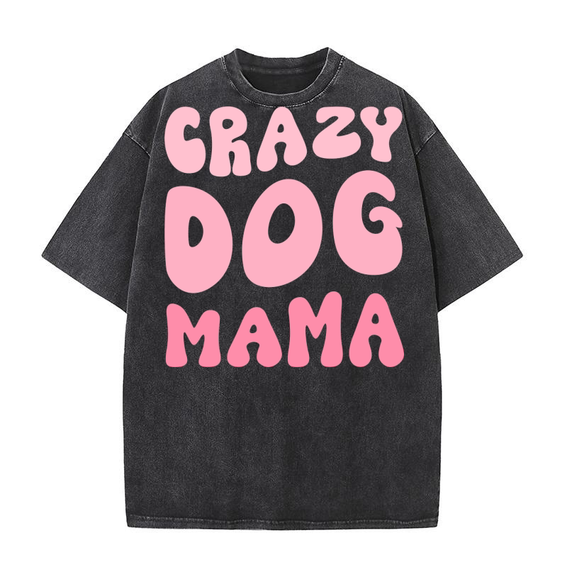 Crazy cat mama retro Washed T-Shirt