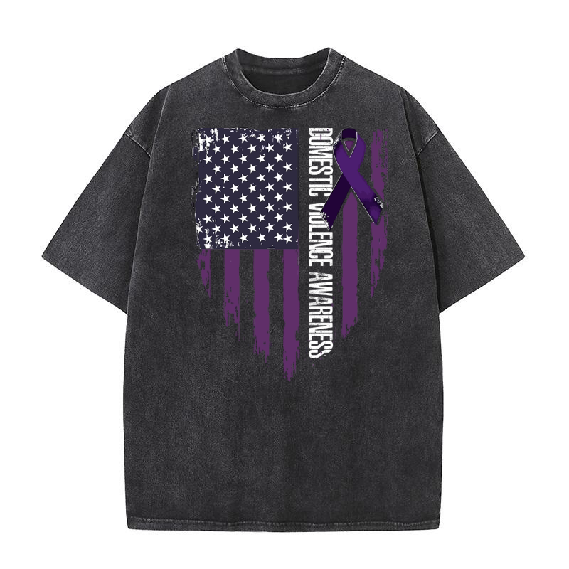 Domestic violencf awareness Washed T-Shirt
