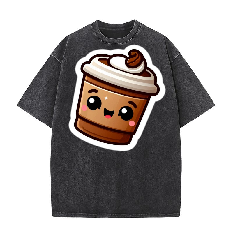 funny coffee cup sticker 9 Washed T-Shirt