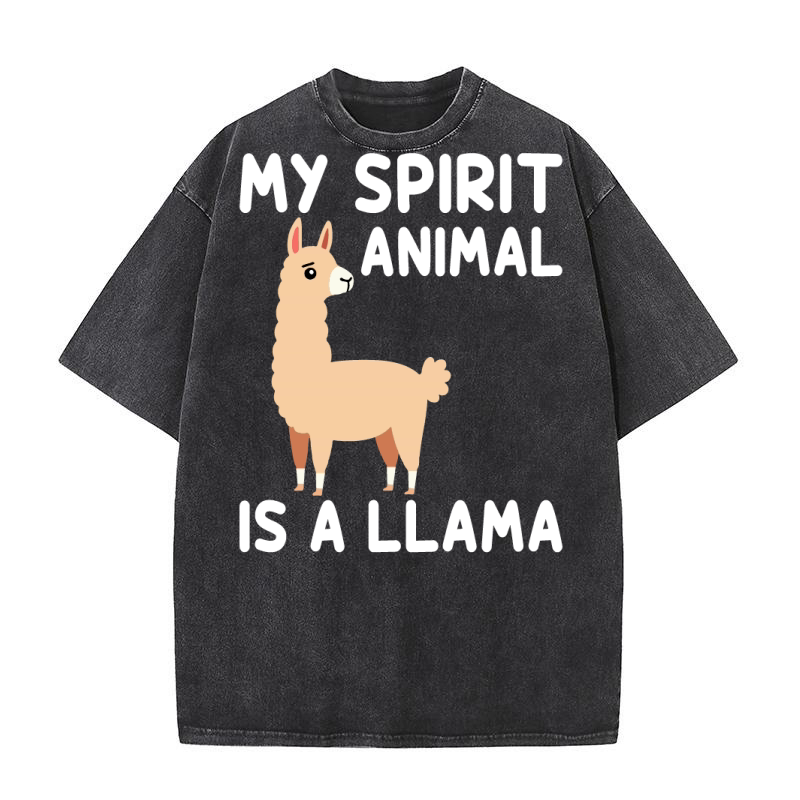 My spirit animal is a llama Washed T-Shirt