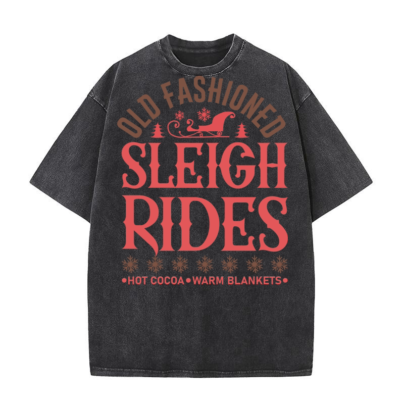 Old fashioned sleigh rides Washed T-Shirt