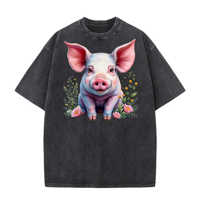 Pig Fur Pink 06 Washed T-Shirt