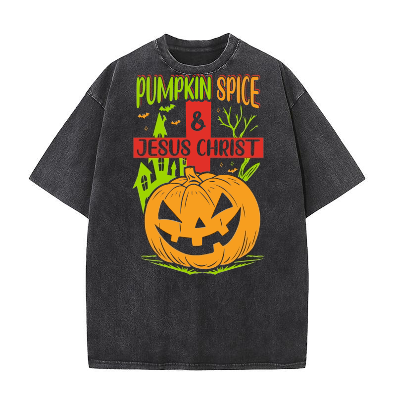 Pumpkin Spice & Jesus Christ Washed T-Shirt