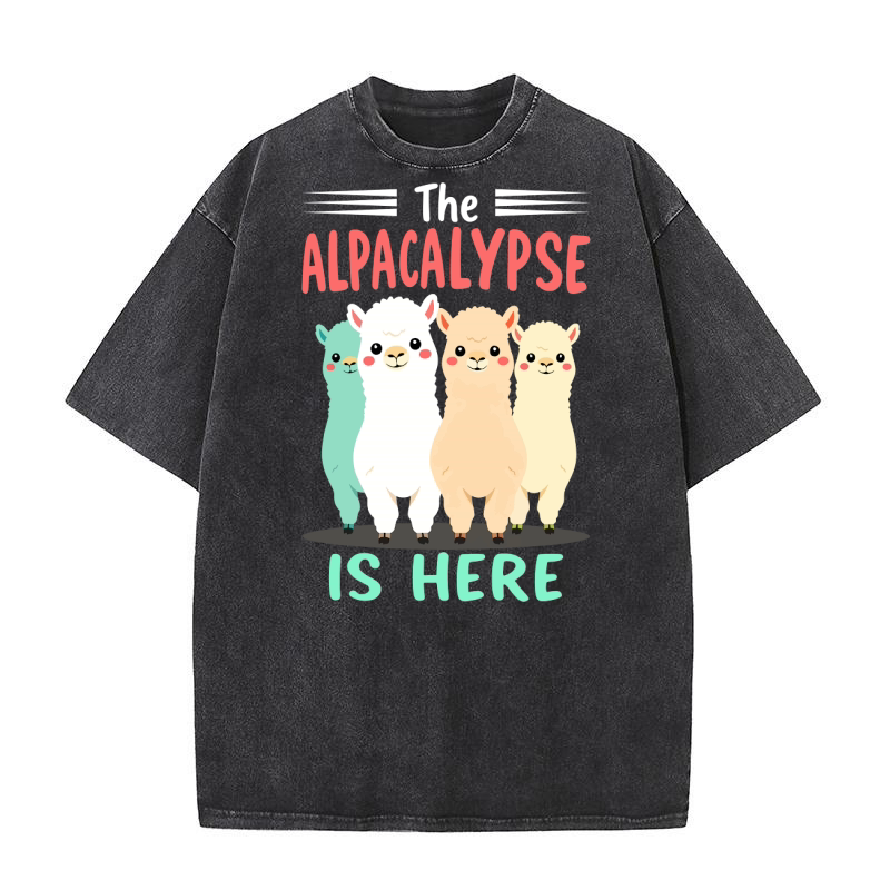 The alpacalypse is here Washed T-Shirt