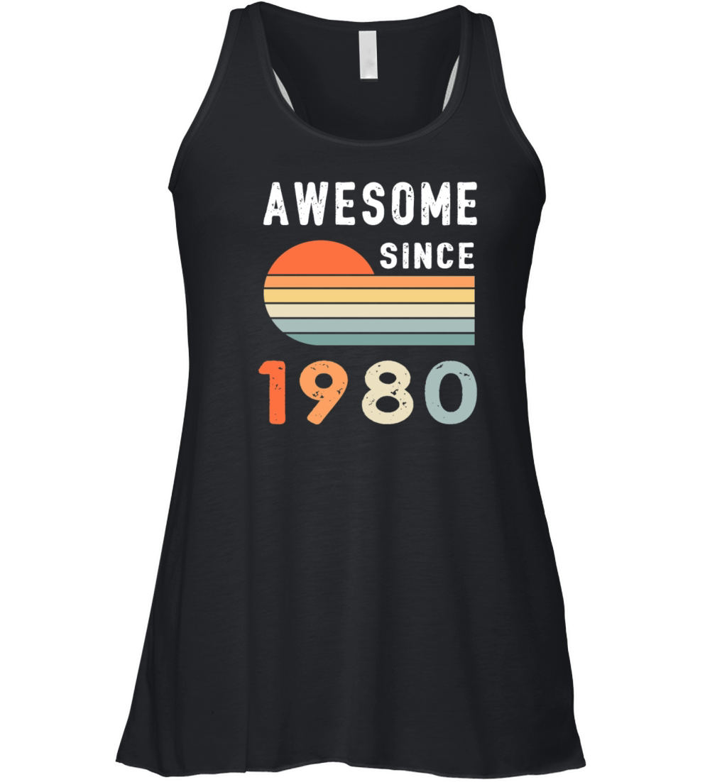 1980 Birthday Retro Vintage Gift Women's Flowy Tank Top