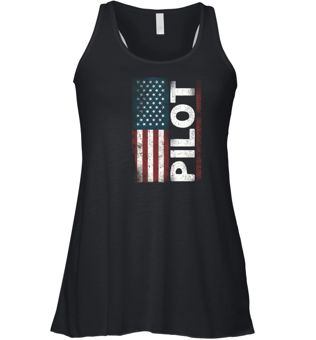 Airplane Pilot Vintage Pilot Women's Flowy Tank Top
