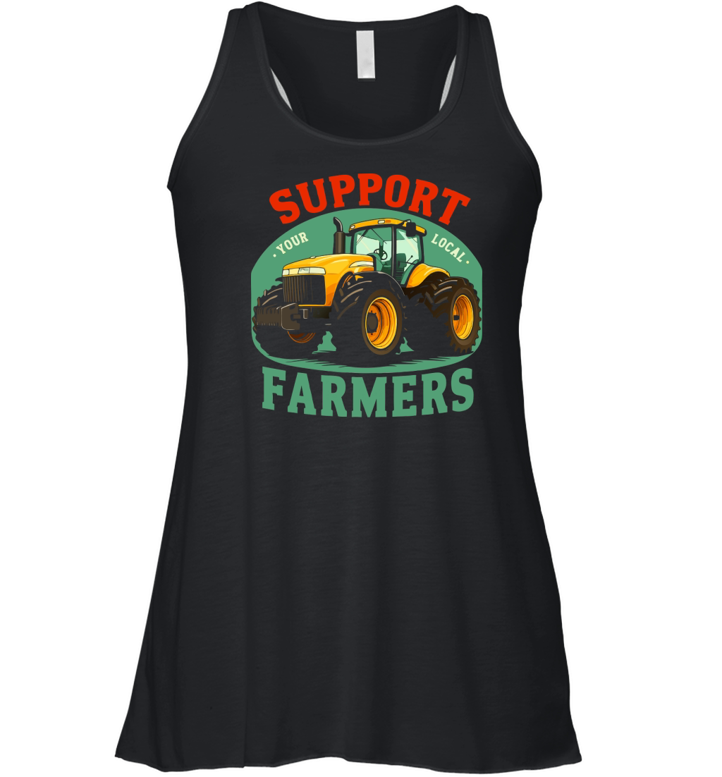 Support Farmer Tractor Your Local Women's Flowy Tank Top